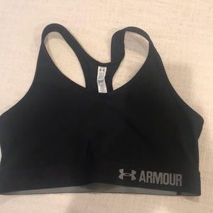 Under Armour - Black Sports Bra, Large